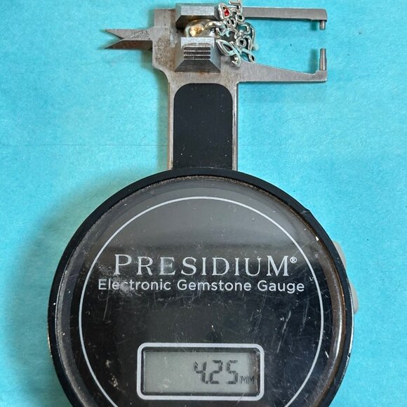 VTG Sterling Silver 925 I LOVE YOU Slide Dangle Charm Red Crystal Accent Stone - Picture 9 of 12